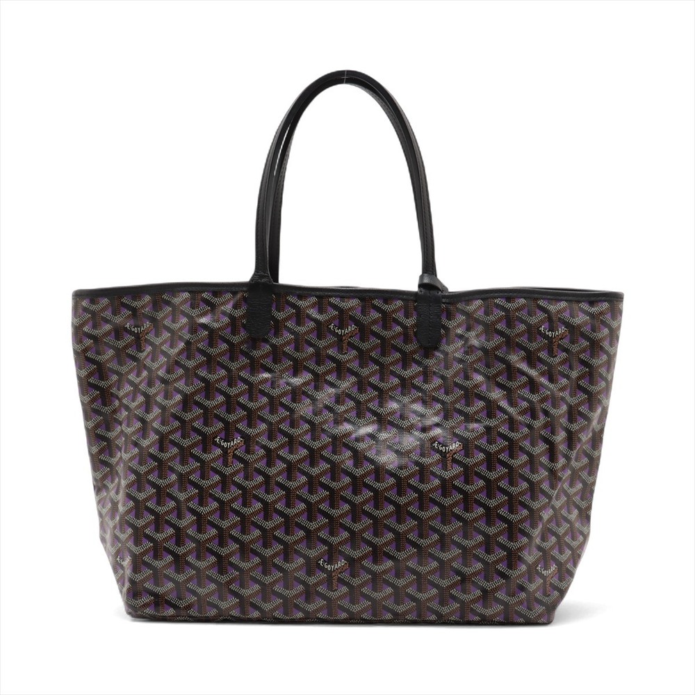Goyard Saint Louis Leather Tote Bag Purple